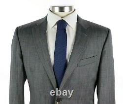 NWT $2195 CANALI 1934 Woven Grey Wool Silk Flat Front Suit Slim-Fit 44 R (54 EU)