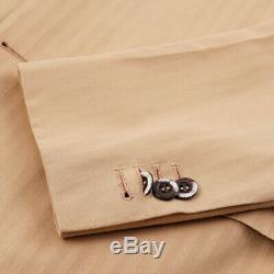 NWT $2195 CANALI Slim-Fit Herringbone Cotton Suit with Peak Lapels 40 R (Eu 50)