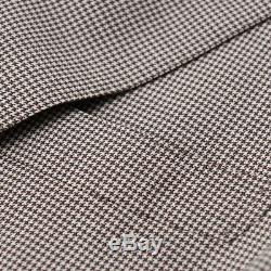 NWT $2195 CANALI Slim-Fit Houndstooth Check Wool Suit with Peak Lapels 42 R