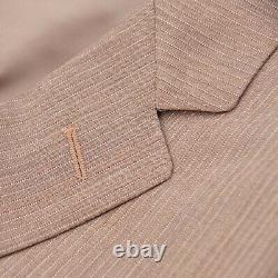 NWT $2195 CANALI Slim-Fit Light Sand Brown Striped Wool Suit 40 R (Eu 50)