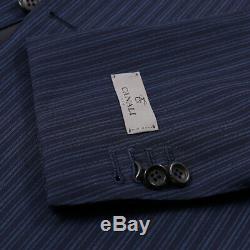 NWT $2195 CANALI Slim-Fit Navy Blue Stripe'Travel' Wool Suit 42 R (Eu 52)