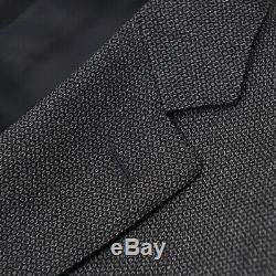 NWT $2295 CANALI Slim-Fit Gray and Black Woven Pattern Wool Suit 40 R