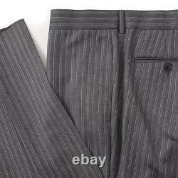 NWT $2300 GUCCI Gray Woven Stripe Wool-Mohair Suit Slim-Fit 42 R (Eu 52)