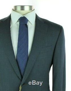 NWT $2350 CANALI 1934 Blue Melange Year Round Stretch Wool Slim Fit Suit 40 R