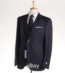 NWT $2395 CANALI 1934 3-Piece Midnight Blue Stripe Slim-Fit Suit 42 R (Eu 52)