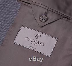 NWT $2395 CANALI 1934 Gray Micro Check Three-Piece Wool Suit 42 R Slim-Fit Eu52