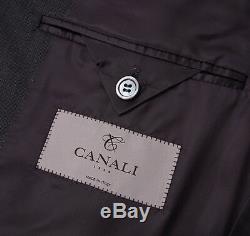 NWT $2395 CANALI 1934 Peak Lapel 3-Piece Gray Pindot Wool Suit 44 R Slim-Fit