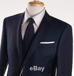 NWT $2395 CANALI 1934 Petrol Blue 3-Piece Wool and Mohair Suit 38 R Slim-Fit