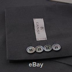 NWT $2395 CANALI 1934 Slim-Fit Solid Gray Three-Piece Wool Suit 44 R (fits 42)