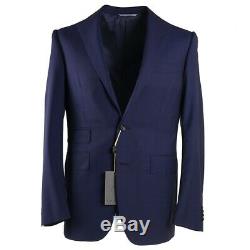 NWT $2395 CANALI Slim-Fit Dark Blue Travel Wool Suit with Peak Lapels 40 R
