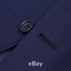 NWT $2395 CANALI Slim-Fit Dark Blue Travel Wool Suit with Peak Lapels 40 R