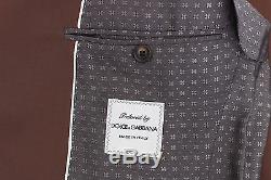 NWT $2600 DOLCE & GABBANA Brown Silk Wool 3 Piece Slim Fit Suit EU48 / US38 / M