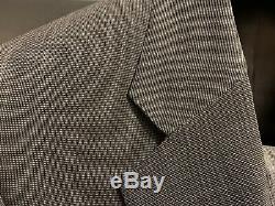 NWT $2600 Kingsman Grey Slim-Fit Single-Breasted Nailhead-Wool Suit UK38S