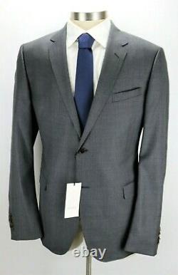 NWT $2750 GUCCI Monaco Grey Plaid Wool Two Button Suit Slim 48 R fits 46 (58 EU)