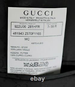 NWT $2750 GUCCI Monaco Grey Plaid Wool Two Button Suit Slim 48 R fits 46 (58 EU)
