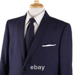 NWT $2750 GUCCI'Monaco' Slim-Fit Navy Blue Stripe Wool Suit 48 R (Eu 58)