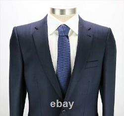 NWT $2790 BURBERRY LONDON Wool Suit 42 R (fits 40 R) Dark Blue Birdseye Sitwell