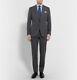 NWT $2800 Kingsman Grey Slim-Fit Single-Breasted Nailhead-Wool Suit UK36R