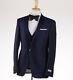NWT $2895 CANALI 1934 Slim-Fit Blue Wool-Silk Three Piece Tuxedo 36 R Suit