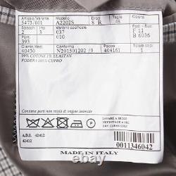 NWT $2995 BELVEST Beige and Brown Check Cotton Suit 38 R (Eu 48) Slim-Fit