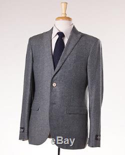 NWT $3495 BELVEST Peak Lapel Green Melange Silk-Linen Suit 40 R Slim-Fit (Eu50)