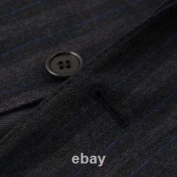 NWT $3795 SARTORIA PARTENOPEA Slim-Fit Gray Stripe Soft Wool Suit 40 R (Eu 50)