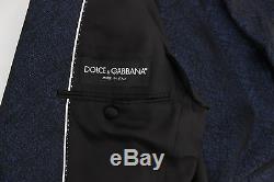 NWT $3800 DOLCE & GABBANA Blue 3 Piece Slim Fit Suit Tuxedo Smoking EU52/US42/XL
