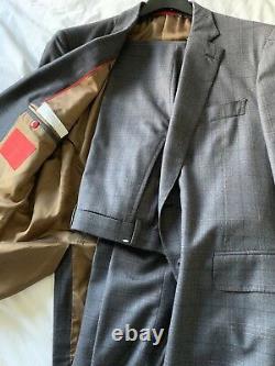 NWT $3895 ISAIA Brown-Gray Check'Travel' Wool Suit 54/ 44 Slim Fit Gregory