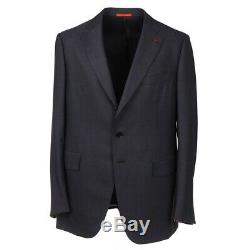 NWT $3895 ISAIA Slim-Fit Charcoal Gray Woven'Tonic 2-Ply' Wool Suit 46 R