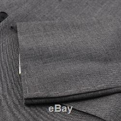 NWT $3995 D'AVENZA Slim-Fit Gray Tic Weave Wool Suit 42 R (Eu 52) Handmade