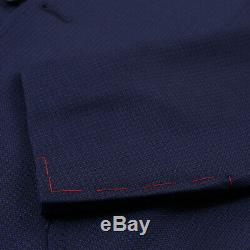 NWT $3995 ISAIA Slim-Fit Navy Blue Subtle Patterned Wool Suit 40 R (Eu 50)