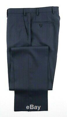 NWT $4150 ISAIA Solid Dark Blue Super 120's Wool Suit Slim-Fit 40 R (50 EU)