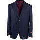 NWT $4250 ISAIA Slim-Fit Darker Blue Check Wool Suit 46 R (Eu 56) Gregory