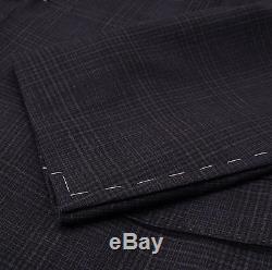 NWT $4295 BRUNELLO CUCINELLI Slim-Fit Gray-Black Check Wool Suit 38 R (Eu 48)