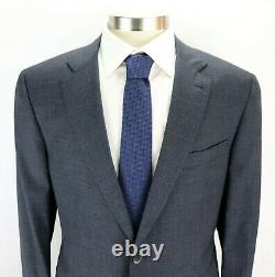 NWT $4295 ISAIA Wool Suit 46 R fits 44 R Grey Blue Plaid Dynamic Comfort Sanita