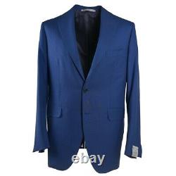 NWT $4995 MAURO BLASI Slim-Fit Handmade Medium Blue Wool Suit 42 R (Eu 52)