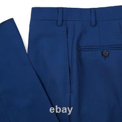 NWT $4995 MAURO BLASI Slim-Fit Handmade Medium Blue Wool Suit 42 R (Eu 52)