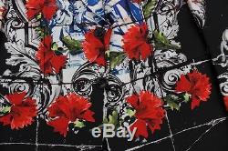 NWT £8060 DOLCE & GABBANA Roses Torero Silk Slim Fit 3 Piece Suit EU48 / US38 /M