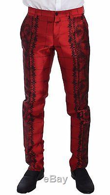 NWT $9800 DOLCE & GABBANA Red Silk Torero Slim Fit 3 Piece Suit EU46 / US36 / S