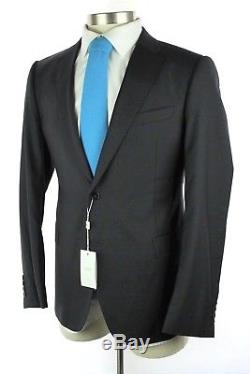 NWT ARMANI COLLEZIONI M Line Slim Fit Charcoal Blue-Check Wool 2Btn Suit 52 42 R