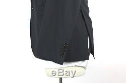 NWT ARMANI COLLEZIONI M Line Slim Fit Navy Wool 2Btn Flat Front Suit 48 38 R