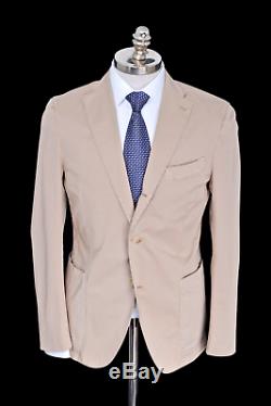 NWT BOGLIOLI Italy K Jacket Beige Birdseye Cotton Slim Fit Suit 50 40 R Drop 6