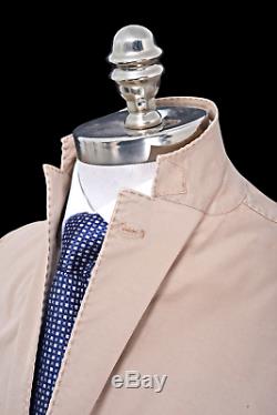 NWT BOGLIOLI Italy K Jacket Beige Birdseye Cotton Slim Fit Suit 50 40 R Drop 6