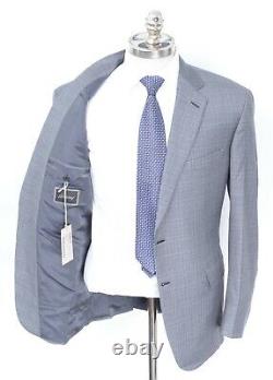 NWT BRIONI Colosseo Gray Check All Seasons Wool 2 Btn Slim Fit Suit 46 R (EU 56)