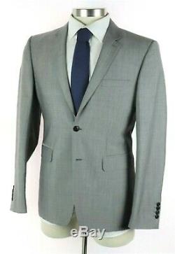NWT Burberry London Stirling Lt. Grey Wool Mohair Flat Front Suit Slim Fit 40 R