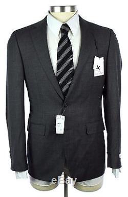 NWT CALVIN KLEIN Grey/Brown Wool X Slim Fit 2Btn Flat Front Suit 38 38R $650