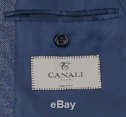 NWT CANALI 1934 Blue Birdseye Wool 2 Button Slim Fit Suit Size 52/42 R $1895