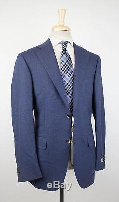 NWT CANALI 1934 Blue Houndstooth Wool 2 Button Slim Fit Suit Size 52/42 R $1895