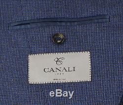 NWT CANALI 1934 Blue Houndstooth Wool 2 Button Slim Fit Suit Size 52/42 R $1895