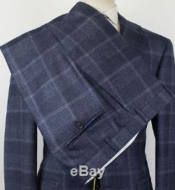 NWT CANALI 1934 Blue Plaid Cashmere Blend 2 Button Slim Fit Suit 50/40 R $1895